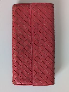 Bottega Veneta Smooth Leather Card Holder in Red